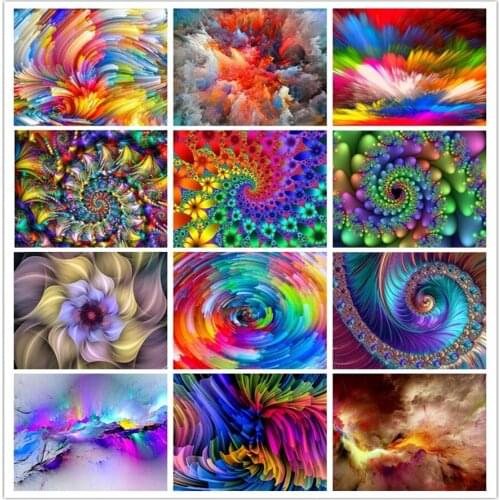 Touoilp Diy Diamond Painting cross-stitch Mandala 5D Embroidery Full Square&round Drill Rhinestones European Abstract flower