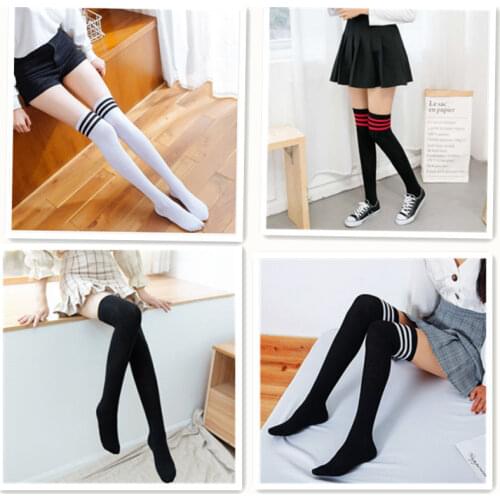 Long Socks Women Thigh Highs Socks Halloween Stockings Sexy Knee High Socks Stripe Fashion Rainbow Socks Happy Funny Socks Women