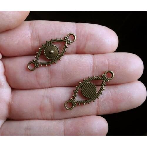 Free Shipping 10Pcs 31*12mm Eye holes Emperor connection DIY Retro Bronze Jewelry Bracelet Necklace pendant