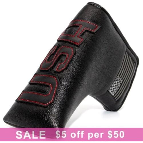 Golf Putter Cover USA Amarica Golf Blade Putter Headcovers Golf Club Head Cover Leather Magnetic Free Shipping