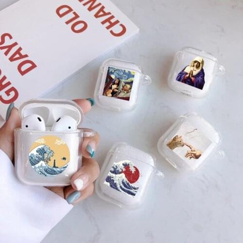 Renaissance Art Painting Headphone Case For Apple Airpods 1/2 Shockproof Protection Wireless Earphone Air Pods 2 1 Box Cover