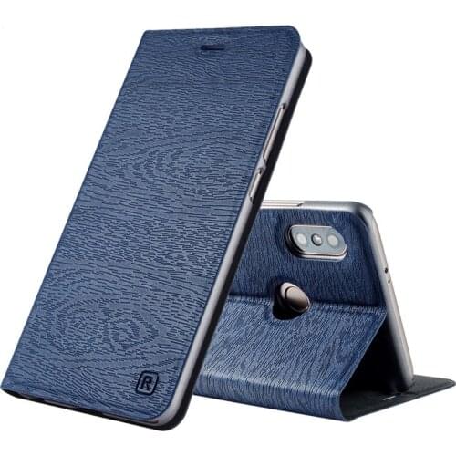 Mobile Phone Case For Xiaomi Mi 8 8SE protective flip cover imitation leather wood grain tide new card slot PU capa for mi8 skin