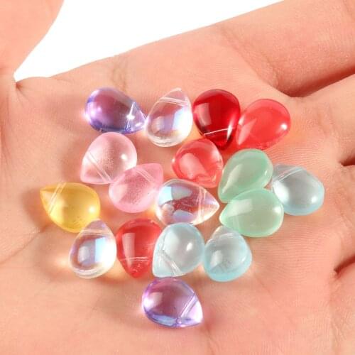AB Color Water Drop Czech Lampwork Crystal Glass Spacer Beads For Jewelry Making Diy Needlework Bracelet Necklace Hairpin 9x12mm