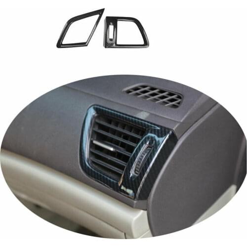 For Honda Civic 9th 2012 2013 2014 2015 Left And Right Air Outlet Vent Trim ABS Carbon Fiber