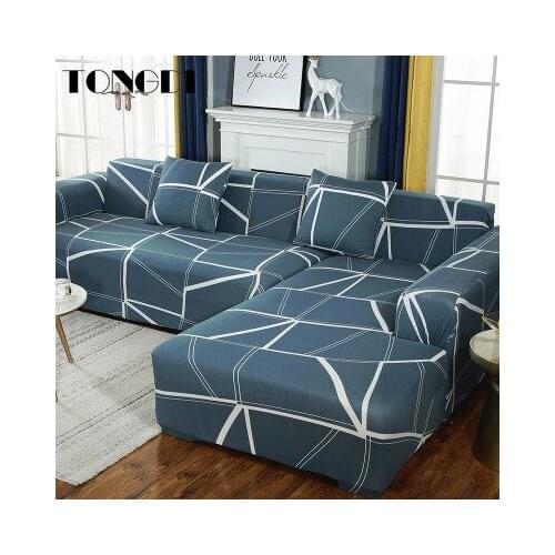 TONGDI Printing Elastic Sofa Cover Soft Elegant Modern Stretch Luxury Decor Slipcover Couch For Home Parlour Living Room Bedroom