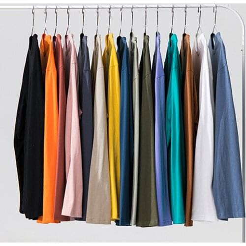 Free Ship T-Shirts Men Cotton Long Sleeve Tees Plain Male Female Thermal Tshirts Women Slim Tee Shirt Workout Short Tops Summer
