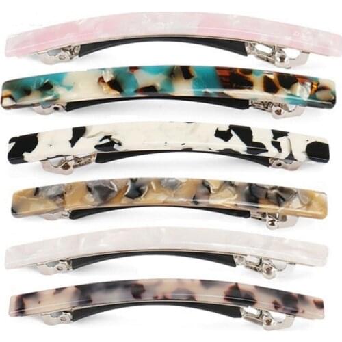 Beauty Hair Clip Barrette - Hairpin for Women Girl French Styles Marble Colorful Hair Accessories - Classic Hair Ornament Tiara