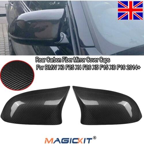 MagicKit Fit BMW X3 F25 X4 F26 X5 F15 X6 F16 Carbon Fiber Wing Mirror Cover M Performance