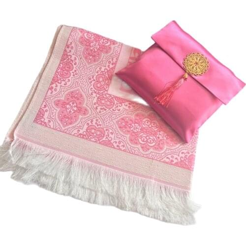 Muslim Prayer Rug, Prayer Mat Gift Set, Islamic, Muslim Items, Sejjadah, Janamaz, Eid Gift, Ramadan Gift Set, Pearl Tasbeh Set