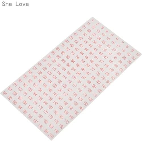 Chzimade 10 Sheets 1-200 Red Numbered Labels Sticky Sticker Scrapbooking Evident Warranty