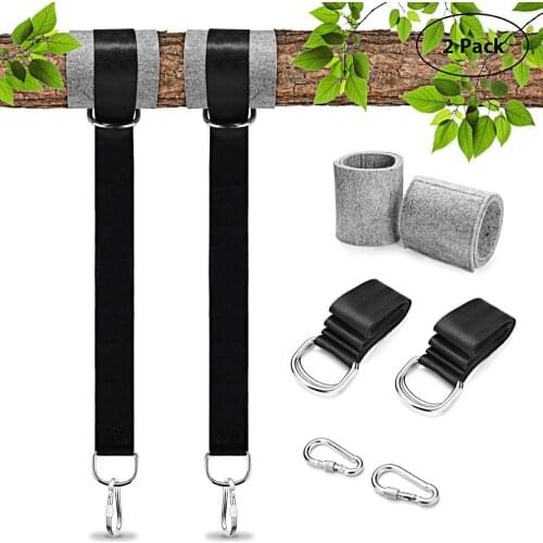 One pair Tree Swing Hanging Kit Hammock Straps Rope Carabiner 350 KG Load Capacity OutDoor Camping Hiking Hammock Hanging Belt