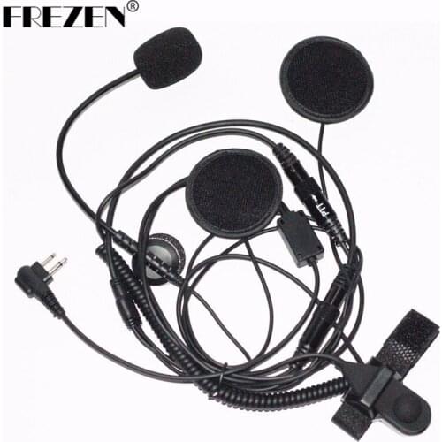Open/Half Face Motorcycle Bike Helmet Earpiece Headset Mic Microphone For Motorola Two Way Radio Walkie Talkie 2pin CP100, GP88S