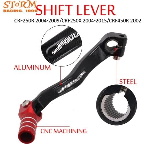 Motocycle CNC Aluminum RED Foldbale Gear Shift Lever Shifter Pedal For HONDA CRF CRF250R 04-09 CRF250X 04-2017 CRF450R 450R 2002