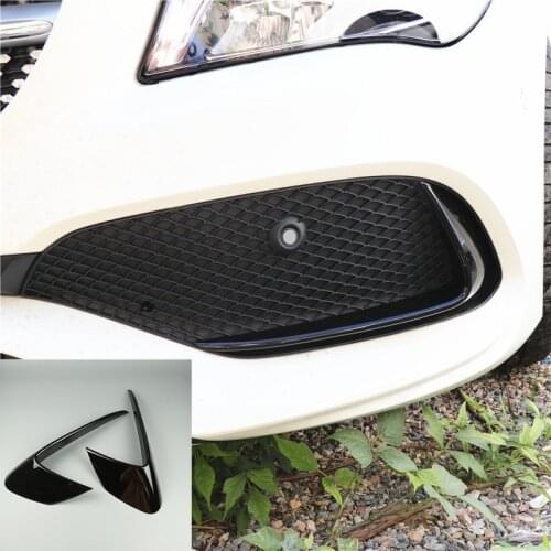 Front Fog Lamp Wind Knife Fangs Trim Strips 2Pcs For Mercedes Benz CLA C117 200 220 2017-2018 Car Styling Body Protection Covers