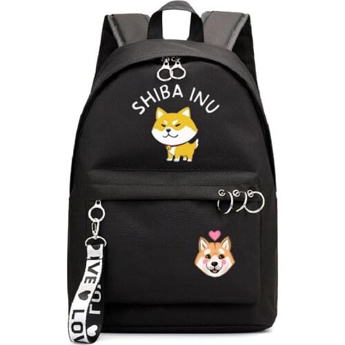 Mochilas Shiba Inu Backpack Student Schoolbag Book Bags Back To School Gift Boys Girls Laptop Knapsack Teenager Travel Bags