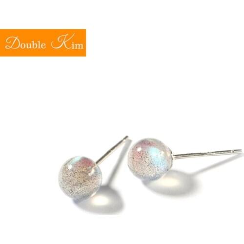Crystal Moonstone Stud Earring Antiallergic No Harm To Skin Fashion Trendy Jewelry Gift