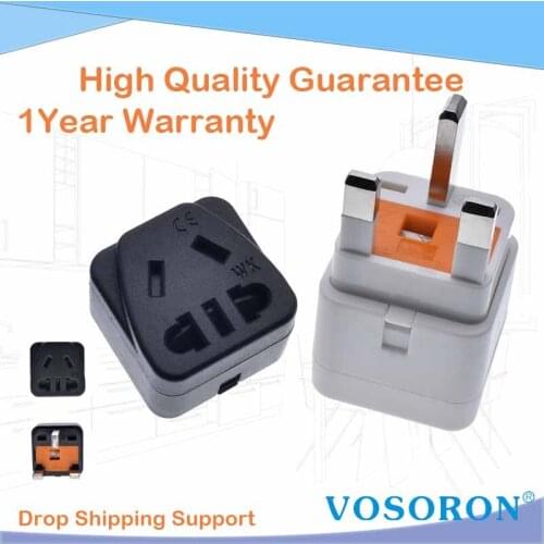 UK Converter Plug With Fuse 13A,US Australia EU to BS1363A plug,IEC Type G Power Adapter With Safety Shutter CE Certicated