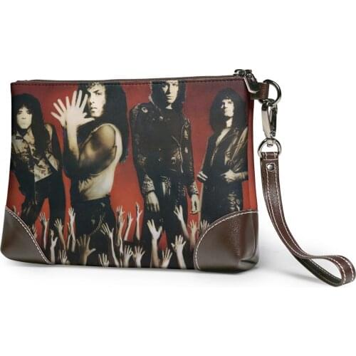Kiss Band Clutch Bag Design Colourful Clutch Purse Leather Golf Long Strap Wallet
