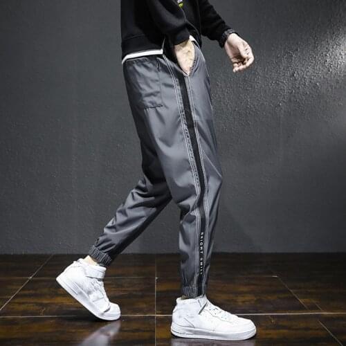 Thin Joggers Men Trousers Summer Gray Sport Men Tracksuit Pants Harem Loose Casual Men Jogging Pants Black Gray