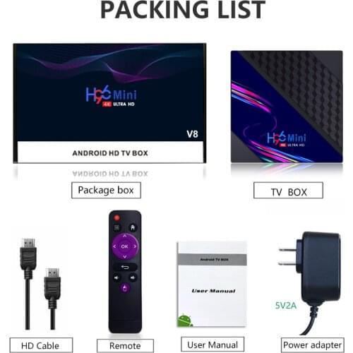 H96 MINI V8 Set-top Box Quad Core RK3228A 4K HD Smart TV Box Android 10.0 Double 2.4GHz WIFI Wireless TV Box With 1G/2G RAM