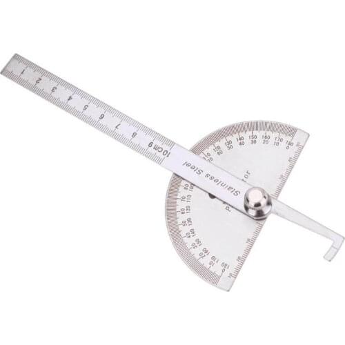 Protractor Angle Ruler Stainless Steel Round Head Digital Angle Finder Rotary Measuring Tools 180 Degree Electronic Goniometer