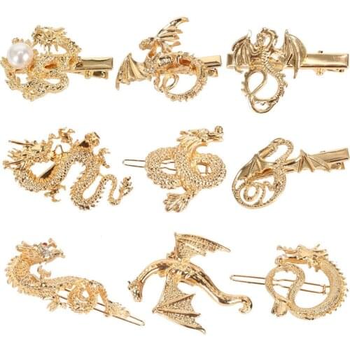 Fashion Metal Shape Bobby Pins Punk Gold Tone Animal Hair Accessories Hairpin Woman Girl Hair Clips Barrette Vintage Hair Jewelr