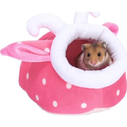 1pc Hamster Cotton Nest Bed Warm Small Pet Bed Guinea Pigs Bed Hedgehog Nest Small Pet Supplies