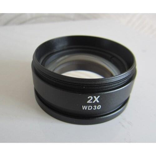 2X Aux Barlow Accessories AUX Auxiliary Industrial Single barrel Microscope Objective Lens for Stereo Microscope M42*0.75mm