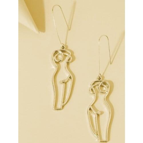 3 Pairs Abstract Lady Breast Statement Hoop Earrings Female Body Boob Earrings