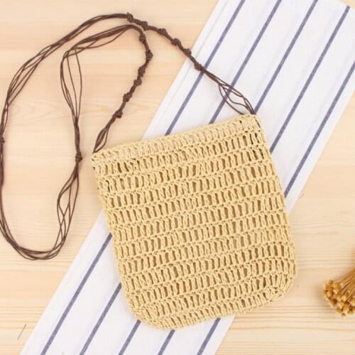 Aaby 2021 Summer Casual Ladies Messenger Bags For Women Mini Straw Bag For Cellphone And Beach Vacation With Long Strap