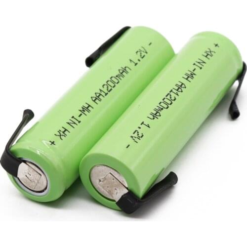 NEW 4/8/12/20 PCS AA rechargeable battery 1.2V 1200mAh Ni-MH battery with Welded Nickel Plate needle DIY electric shaver battery