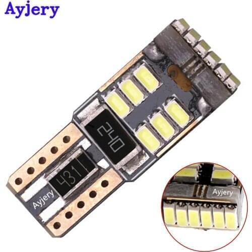 AYJERY 100pcs Super Bright 12V T10 Canbus 3014 18 SMD Led no error W5W Led Bulbs Car Wedge Marker Lights Auto Car door Light