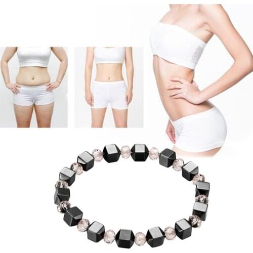 Magnetic Energy Healing Bracelet Pink Hematite Chain Unisex Magnet Health Care Arthritis Relief Weight Loss Body Fat Burners