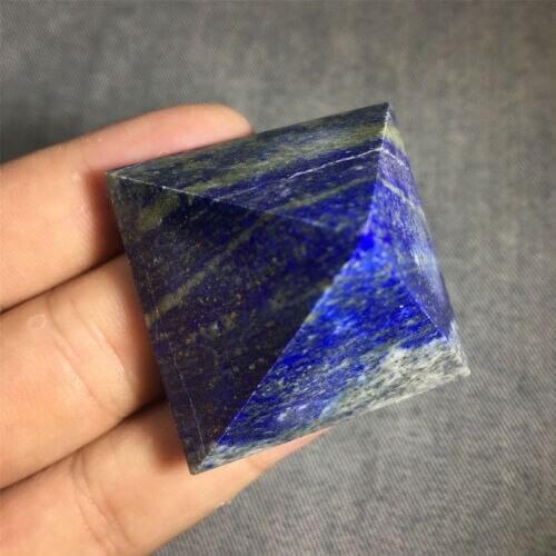 Pure natural lapis quartz pyramid crystal + Obelisk point healing