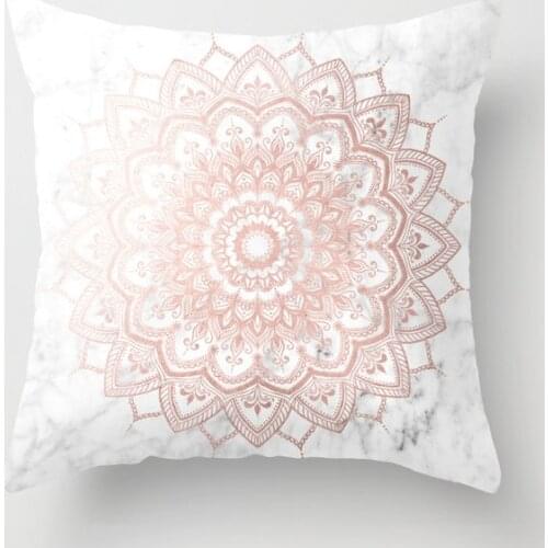 Pleasure Rose Gold Decorative Pillow Cushion Covers Square Pillowcase for Sofa Cotton Linen Pillow Cover