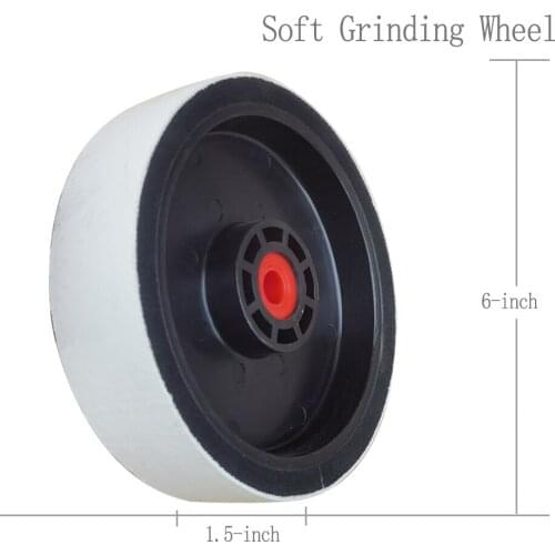 6" Diam x 1.5" Thickness x 1"Arbor Hole Flexible Resin Diamond Lapidary Jewelry Grinding Wheel Multiple sleeves switch 12.7/16