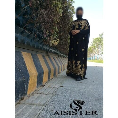 Muslim Kaftan Abaya For Africa Women Dubai Robe Black Long Dress Islam Clothing Prayer In Ramadan Embroidery And Ironing Loose
