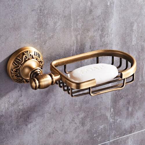 Bathroom Soap Baskets Wall Mounted Soap Holder Antique Bronze Aluminum Bathroom Accessories