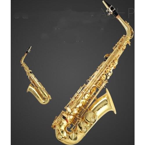 Customized Alto Saxophone Lacquered Gold Eb Music Instrument Professional Grade
