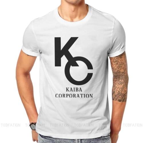 Yu Gi Oh Duel Monsters Cards Game Kaiba Corp Tshirt Black for Men Big size T Shirt Casual Mens Tops Tee