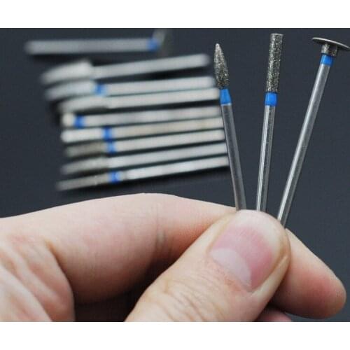 12/Pcs Dental Diamond Drill Burs Kits Polishing Jewellery Trimming Drill Diameter 2.35mm Dentist Lab Tools