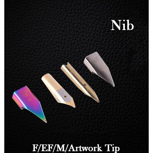 3PCS #757 Fountain Pen Nib Accessories Various Silver Gold Plated Dazzling F/EF/M Art Nib School Supplies Office Writing