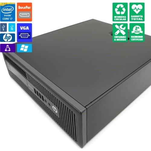 PC desktop HP EliteDesk 800 G1 SFF i7-4770 refurbished 8GB-RAM DVD/RW WiFi-2G/4G/5G-PCIe Windows 10 Pro update