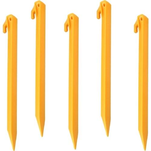 5pcs Plastic Tent Stakes for Heavy Duty Camping, Hiking Awning
