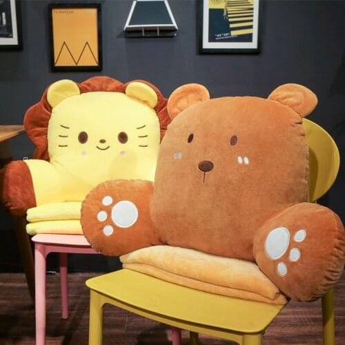 60x45cm 8 Colors Soft Plush Sleep Neck Waist Protection Pillow Office Cushion Cute Lovely Travel Pillows For Children/Adults