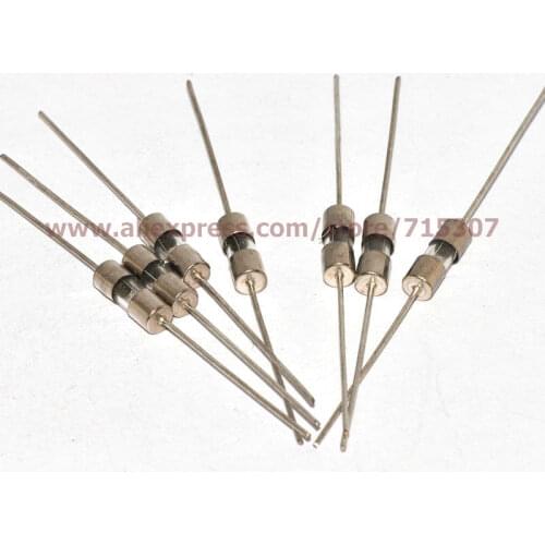 PHISCALE 100pcs 3*10mm fuse with wire lead 5A 250V