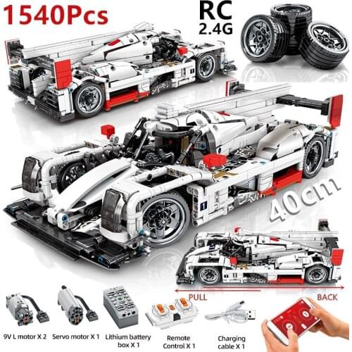 Mould King 1540pcs RC Technical Car Speed champion Vehicle City MOC Building Super Racing Pull Back Bricks Toys for Children