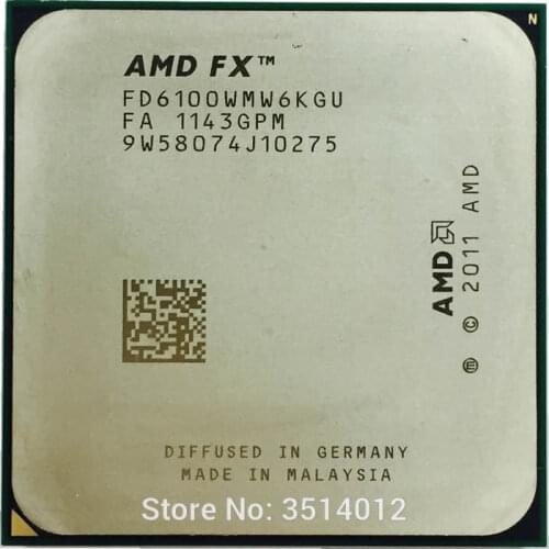 AMD FX-Series FX-6100 FX 6100 FX6100 3.3 GHz Six-Core CPU Processor FD6100WMW6KGU Socket AM3