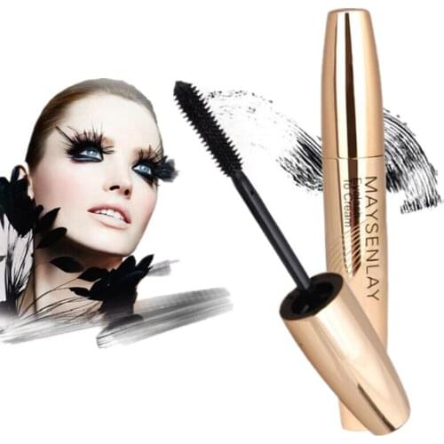 Professional Brand Makeup Silk 3d Fiber Silicon Brush Head Eyelash Extensions Thick Curling Black Mascara Waterproof Cosmetics