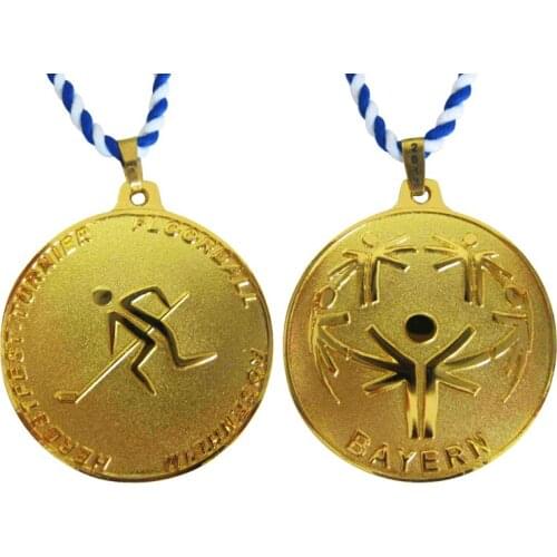 Manufacturers promote gold and silver bronze medals custom double-sided logo competition sports medal